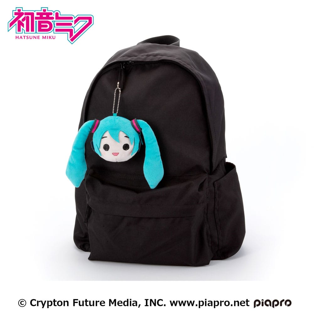 Hatsune Miku Plush Keychain Miku Face 13 cm 4979750816826