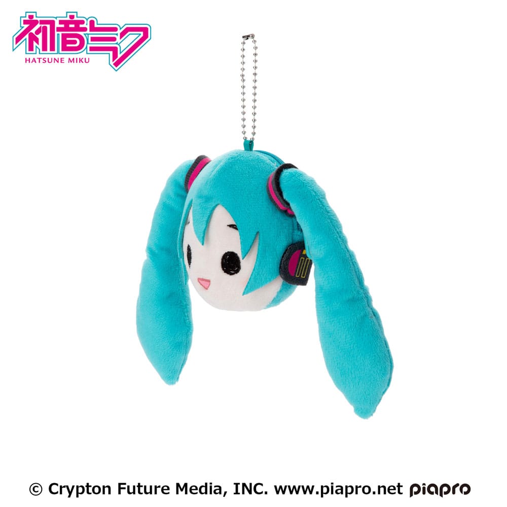 Hatsune Miku Plush Keychain Miku Face 13 cm 4979750816826