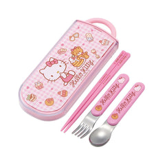 Hello Kitty Chopsticks & Spoon & Fork Set Sweety pink 4973307608100