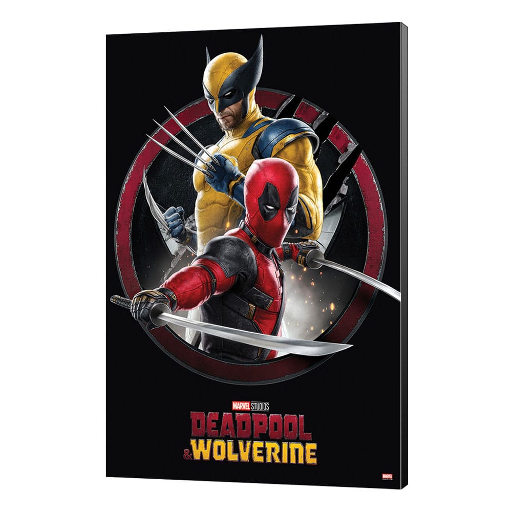 Marvel Wooden Wall Art Deadpool & Wolverine 01 Action 35 x 50 cm 3760372330521