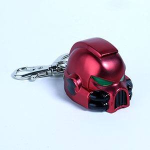 Warhammer 40K Metal Keychain Space Marine MKVII Helmet Blood Angels 3760226377030