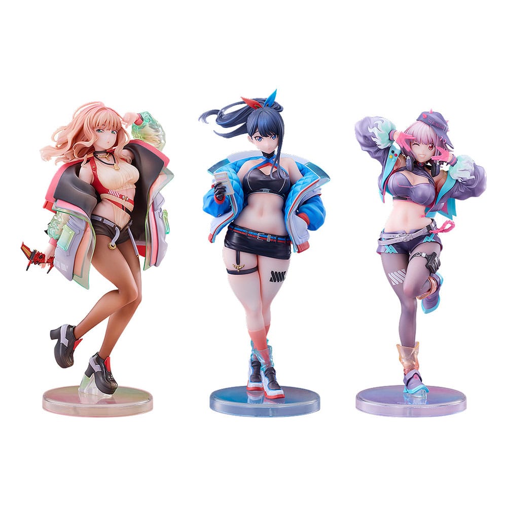 Gridman Universe PVC Statues 3-Pack 1/7 Rikka Takarada, Akane Shinjo, Yume Minami: Dreamy Divas Ver. 4580590205543