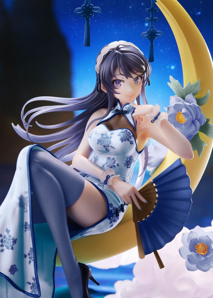 Rascal Does Not Dream of Bunny Girl Senpai PVC Statue 1/7 Mai Sakurajima White Mandarin Dress Ver. 25 cm 4988611223819