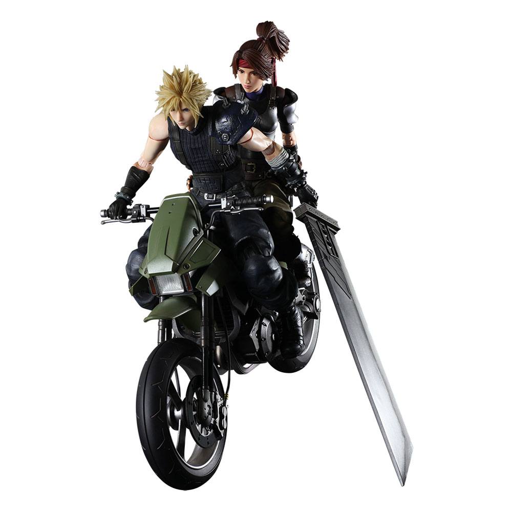 Final Fantasy VII Remake Play Arts Kai Action Figures & Vehicle Jessie, Cloud & Bike 4988601358538