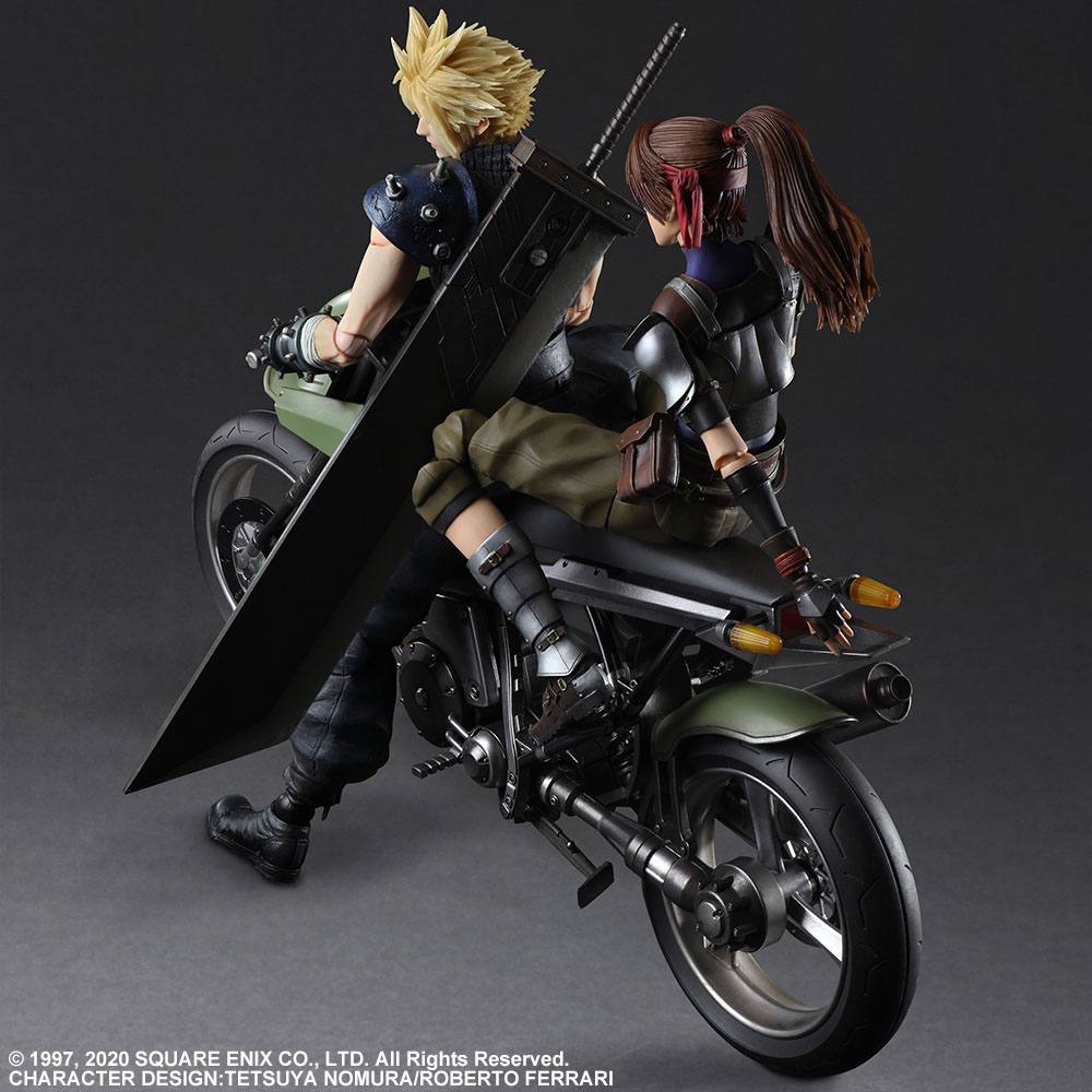 Final Fantasy VII Remake Play Arts Kai Action Figures & Vehicle Jessie, Cloud & Bike 4988601358538