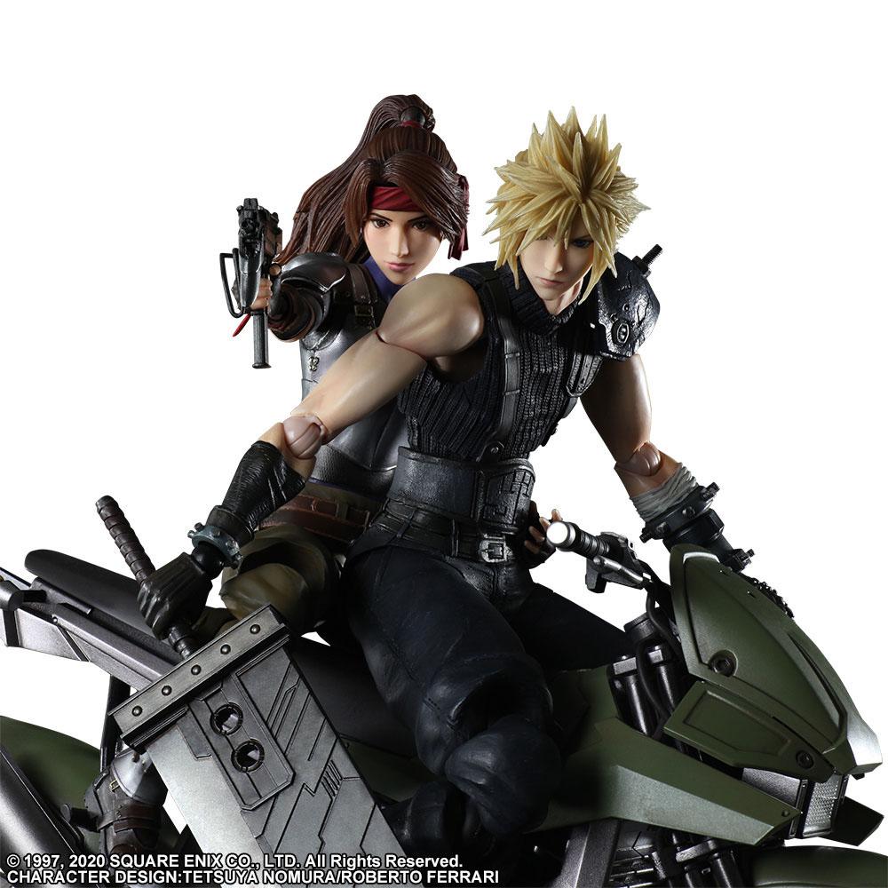 Final Fantasy VII Remake Play Arts Kai Action Figures & Vehicle Jessie, Cloud & Bike 4988601358538