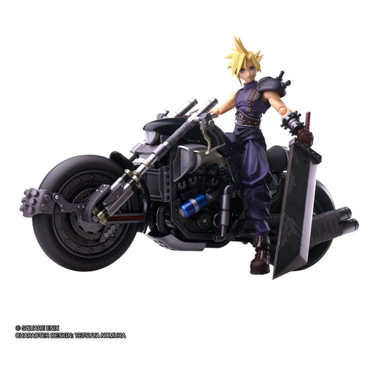 Final Fantasy VII Bring Arts Action Figure and vehicle Cloud Strife & Hardy-Daytona 15 cm 4988601371414