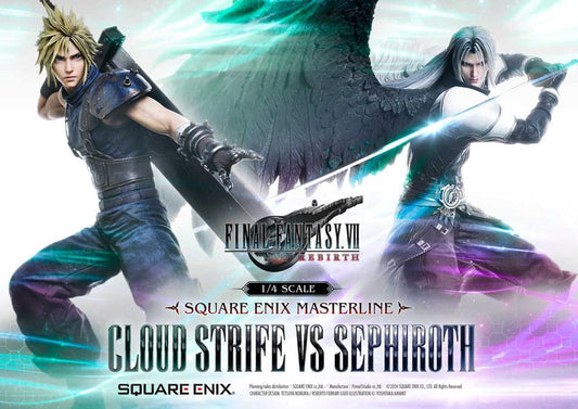 Final Fantasy VII Rebirth Statues 2-Pack 1/4 Cloud Strife vs Sephiroth 69 cm 4988601387958