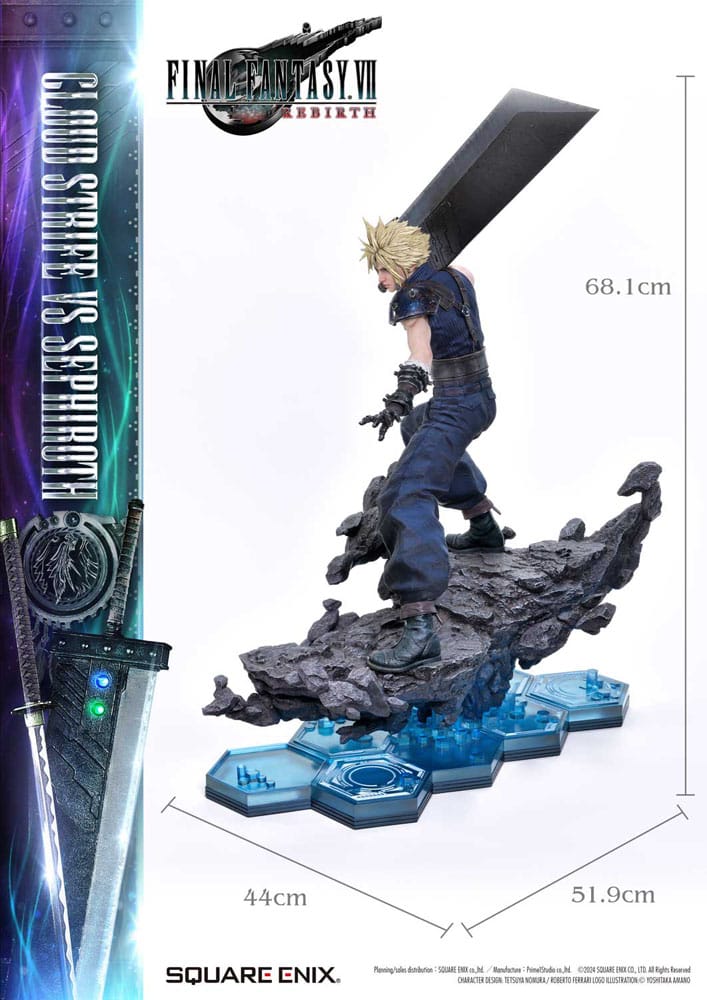 Final Fantasy VII Rebirth Statues 2-Pack 1/4 Cloud Strife vs Sephiroth 69 cm 4988601387958