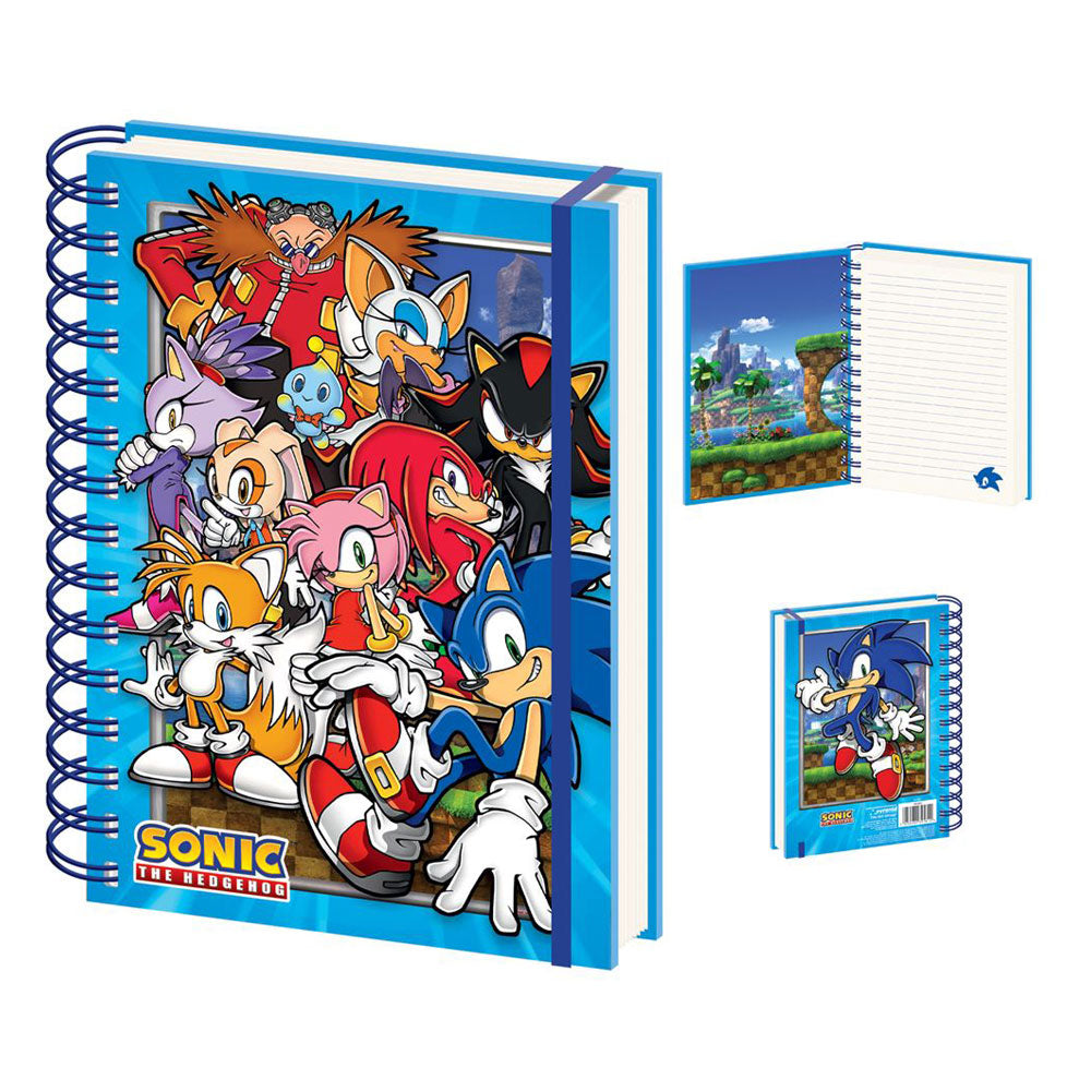 Sonic The Hedgehog Wiro Notebook A5 Green Hill Zone Gang 5056480391812