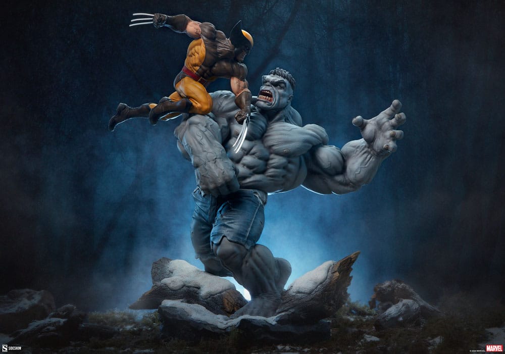 Marvel Statue Grey Hulk vs Wolverine 58 cm 0747720240292