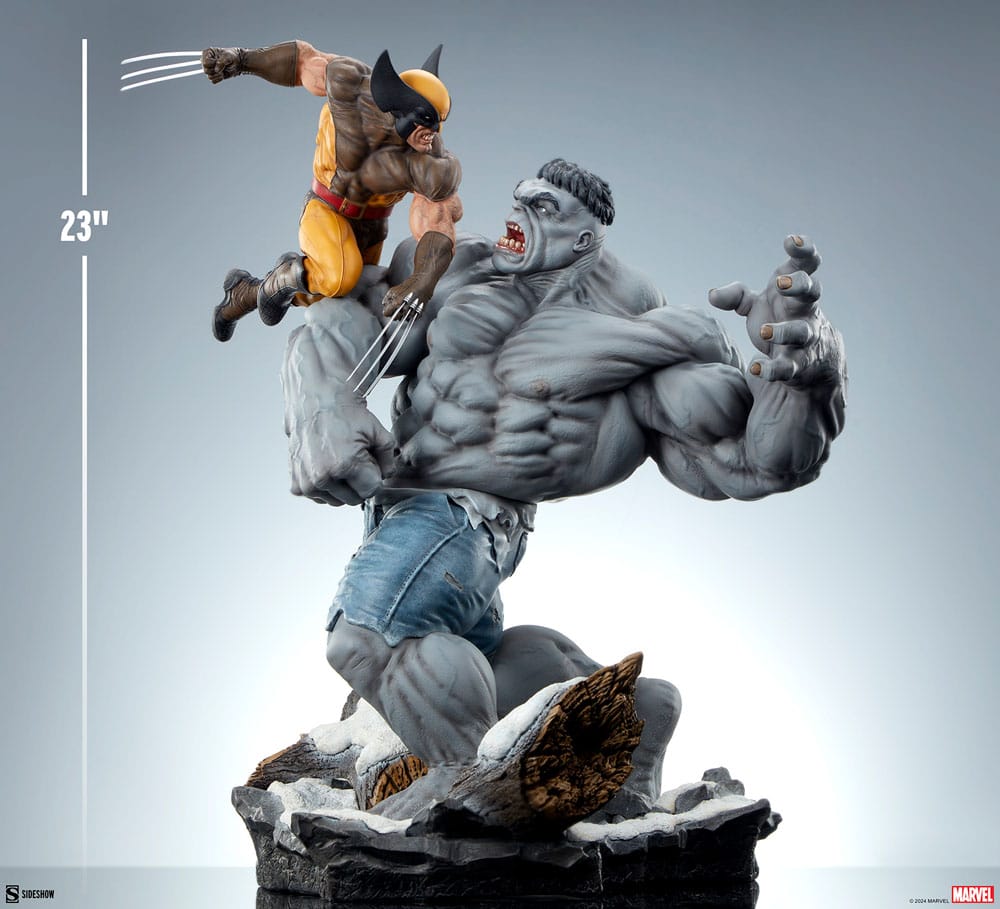 Marvel Statue Grey Hulk vs Wolverine 58 cm 0747720240292