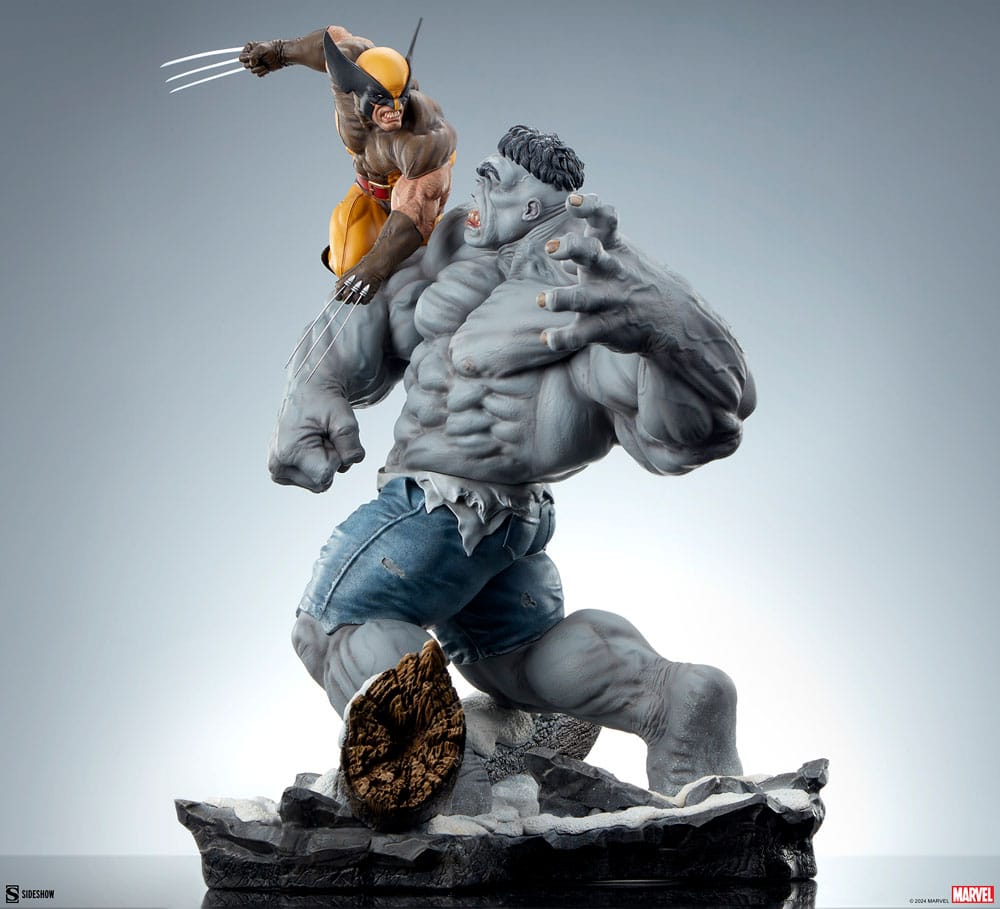 Marvel Statue Grey Hulk vs Wolverine 58 cm 0747720240292