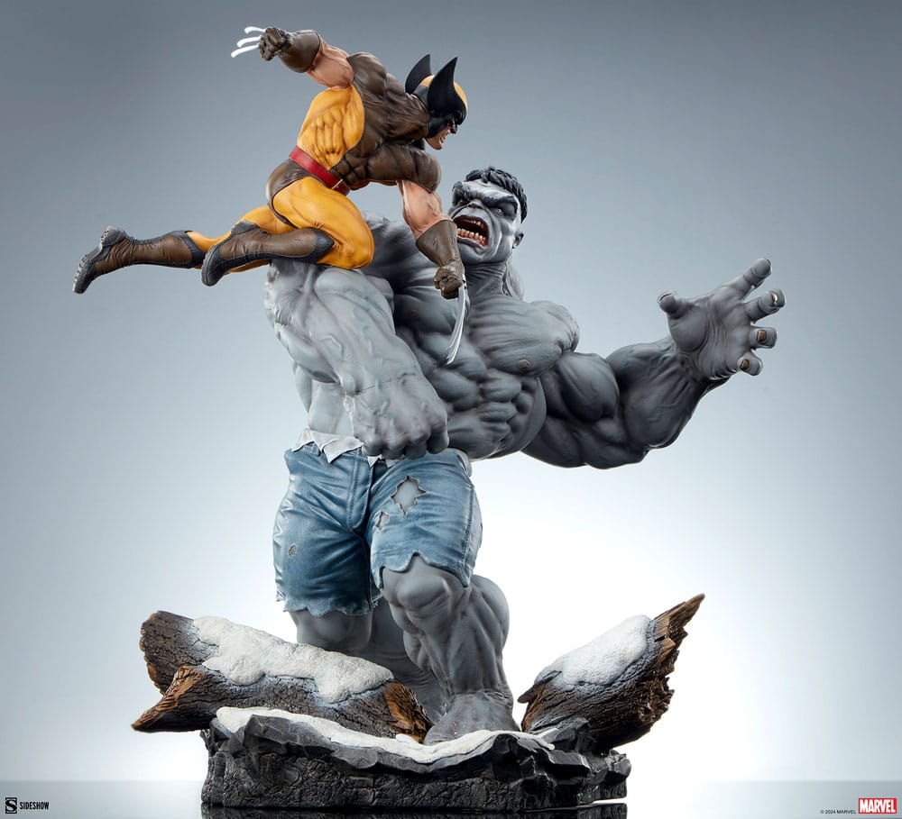 Marvel Statue Grey Hulk vs Wolverine 58 cm 0747720240292