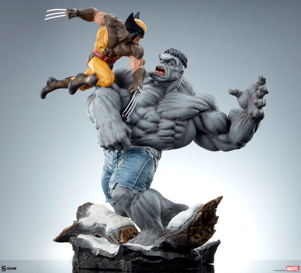 Marvel Statue Grey Hulk vs Wolverine 58 cm 0747720240292