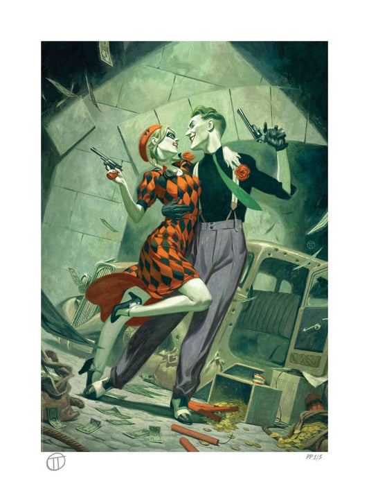 DC Comics Art Print Harley Quinn & The Joker: Lawless Love 46 x 61 cm - unframed 0747720270329