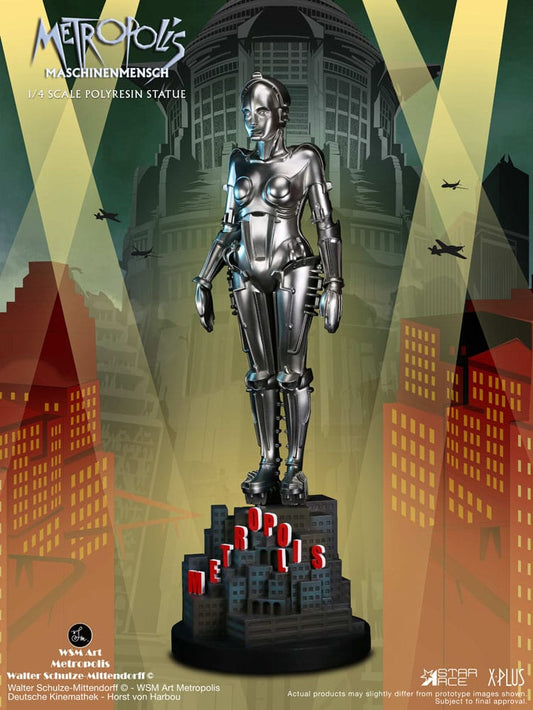 Metropolis Statue 1/4 Maschinenmensch Silver 40 cm 4897057884235