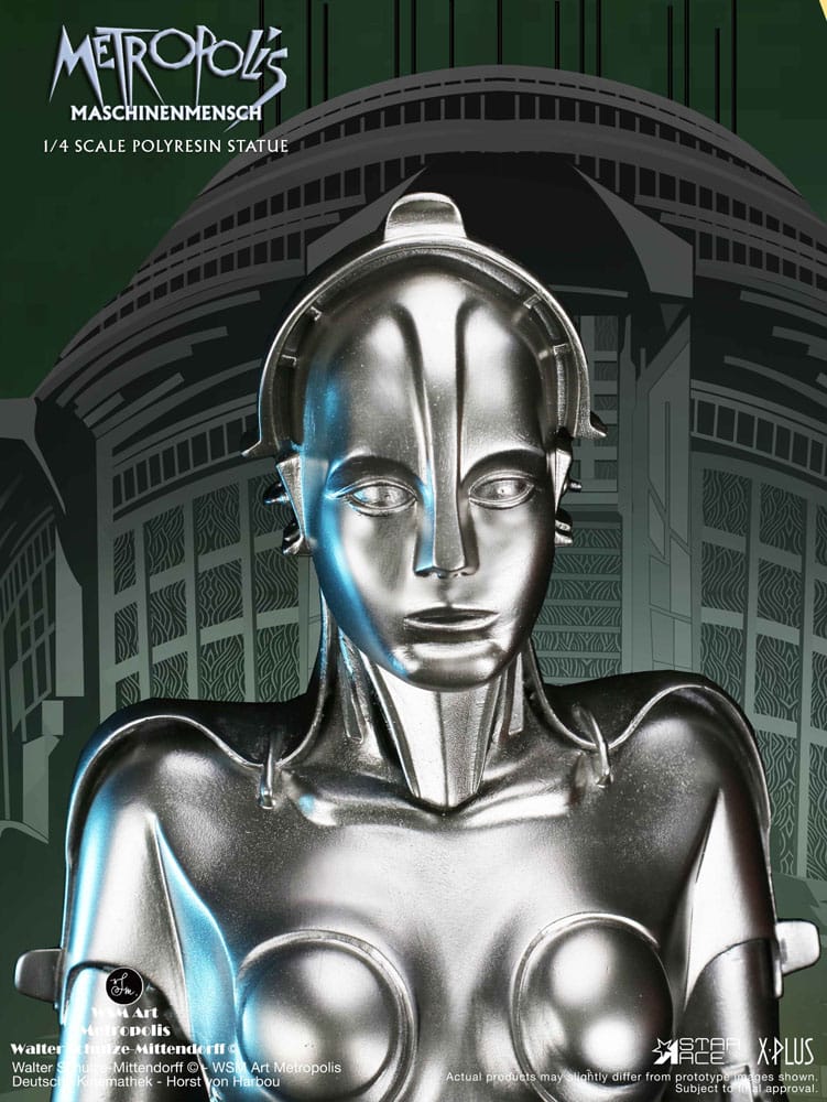 Metropolis Statue 1/4 Maschinenmensch Silver 40 cm 4897057884235