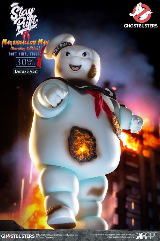 Ghostbusters Soft Vinyl Statue Stay Puft Marshmallow Man Burnign Edition Deluxe Version 30 cm 4897057886550