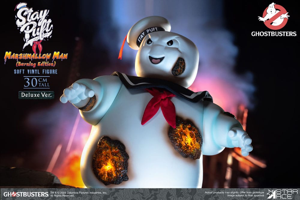 Ghostbusters Soft Vinyl Statue Stay Puft Marshmallow Man Burnign Edition Deluxe Version 30 cm 4897057886550