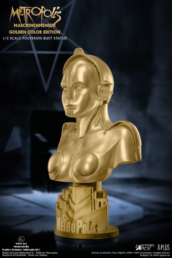 Metropolis Bust 1/2 Maria Maschinenmensch Metallic Gold Color Edition 50 cm 4897057887052