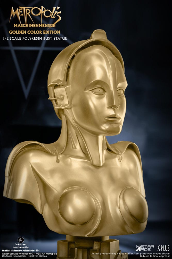 Metropolis Bust 1/2 Maria Maschinenmensch Metallic Gold Color Edition 50 cm 4897057887052