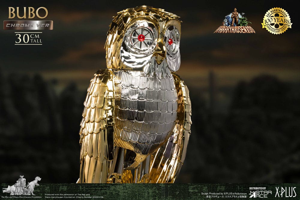 Bubo the Mechanical Owl Soft Vinyl Statue Ray Harryhausen's Bubo Chrome Ver. 30 cm 4897057889872