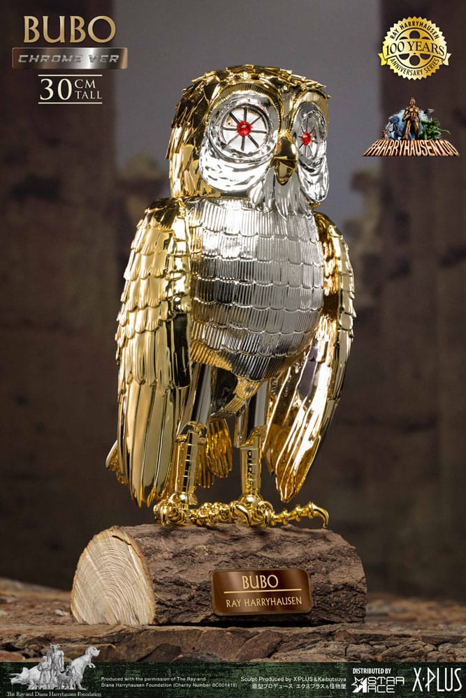 Bubo the Mechanical Owl Soft Vinyl Statue Ray Harryhausen's Bubo Chrome Ver. 30 cm 4897057889872