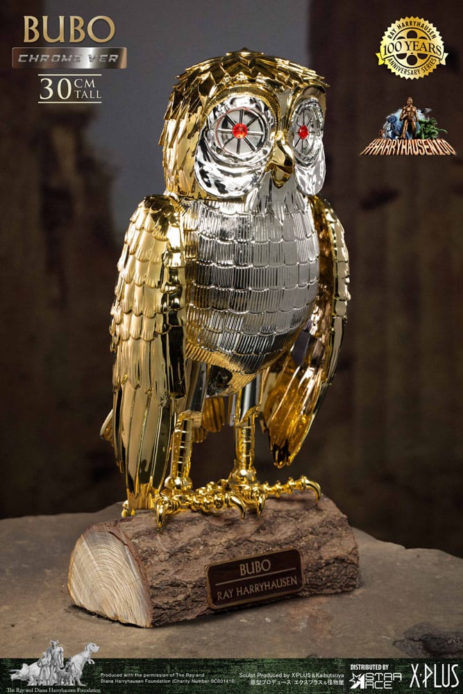 Bubo the Mechanical Owl Soft Vinyl Statue Ray Harryhausen's Bubo Chrome Ver. 30 cm 4897057889872