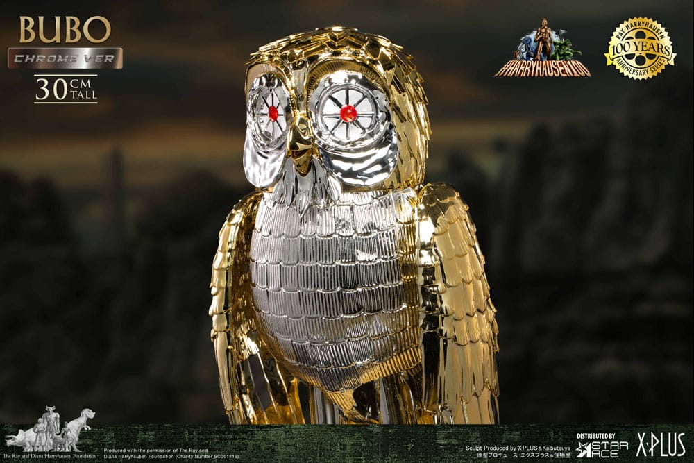 Bubo the Mechanical Owl Soft Vinyl Statue Ray Harryhausen's Bubo Chrome Ver. 30 cm 4897057889872