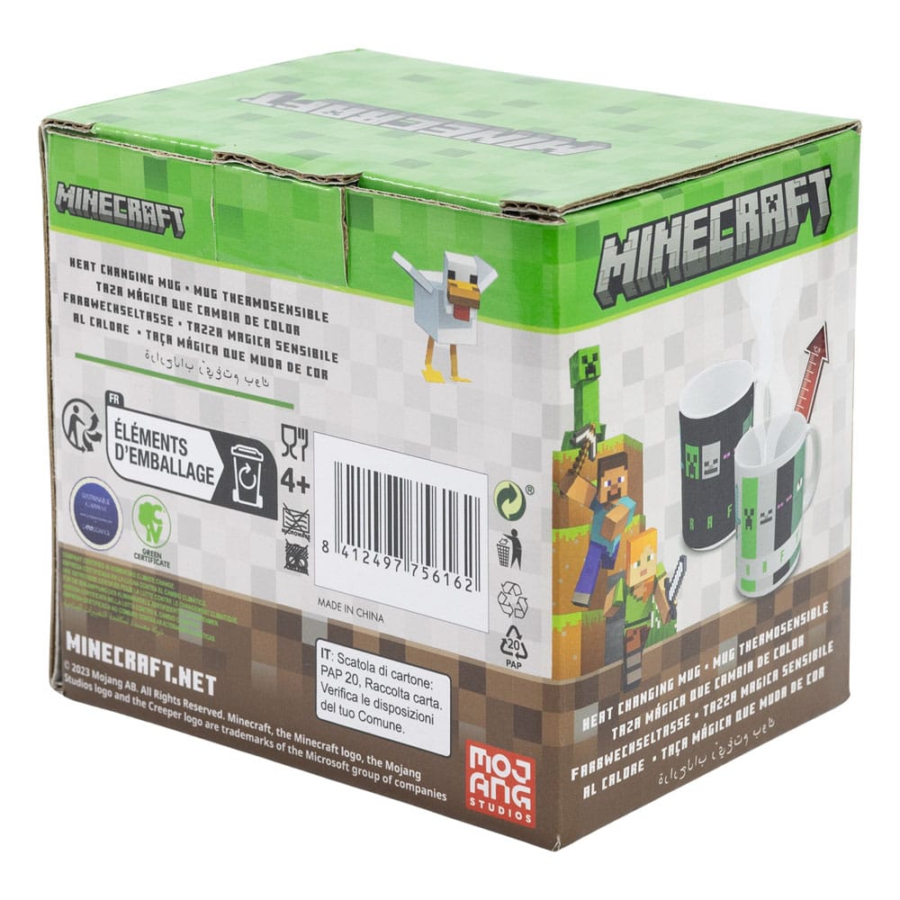 Minecraft Heat Change Mug Squared Pattern 325 ml 8412497756162