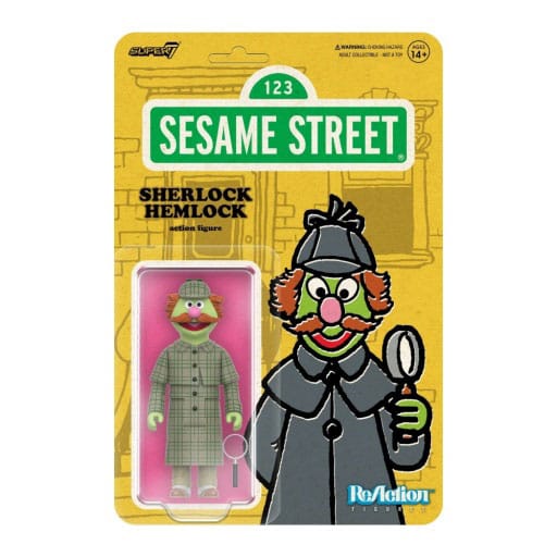 Sesame Street ReAction Action Figure Wave 03 Sherlock Hemlock 10 cm 0840049860124