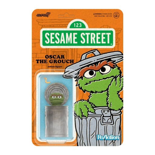 Sesame Street ReAction Action Figure Wave 02 Oscar the Grouch 10 cm 0840049878556