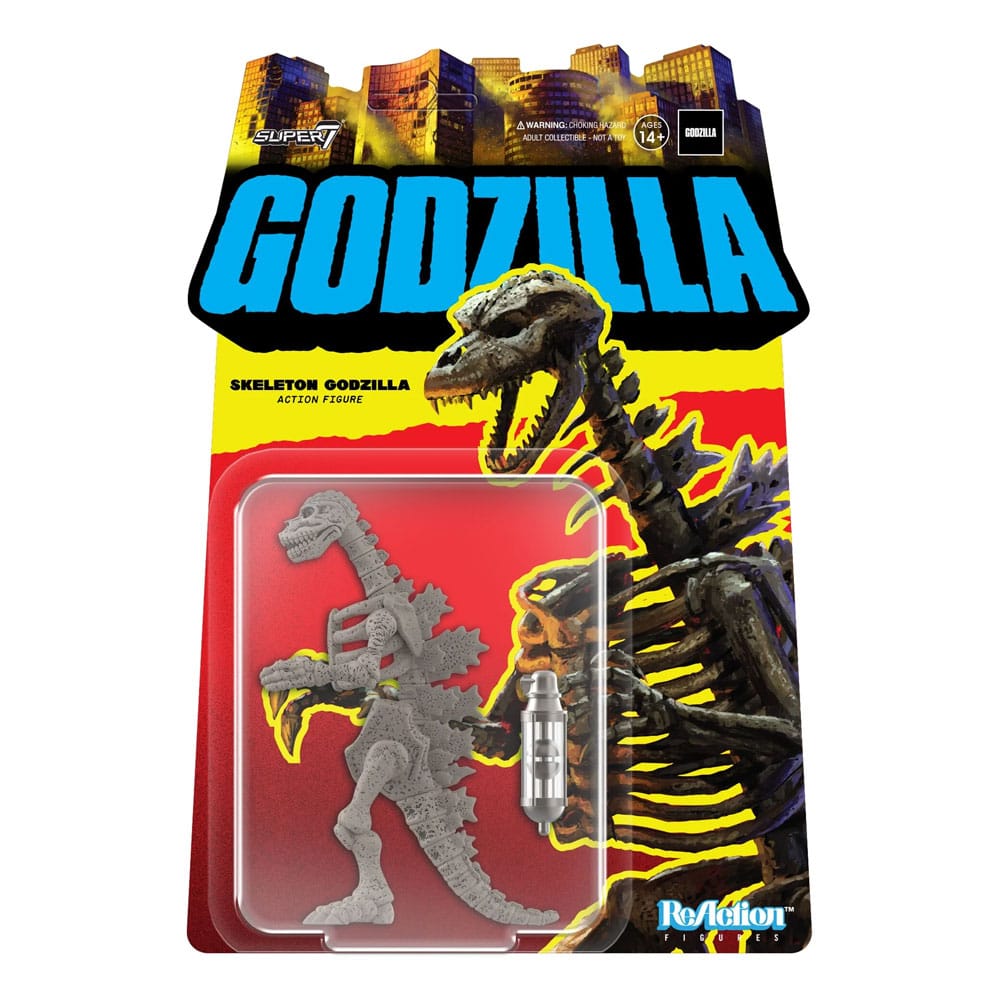 Godzilla Toho ReAction Action Figure Godzilla Skeleton Grey 10 cm 0840049884625