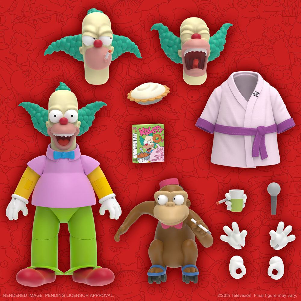 The Simpsons Ultimates Action Figure Krusty the Clown 18 cm 0840049824065