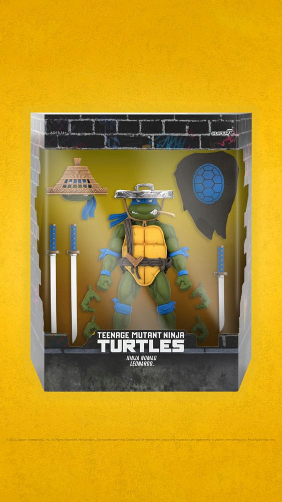 Teenage Mutant Ninja Turtles Ultimates Action Figure Ninja Nomad Leonardo 18 cm 0840049882003