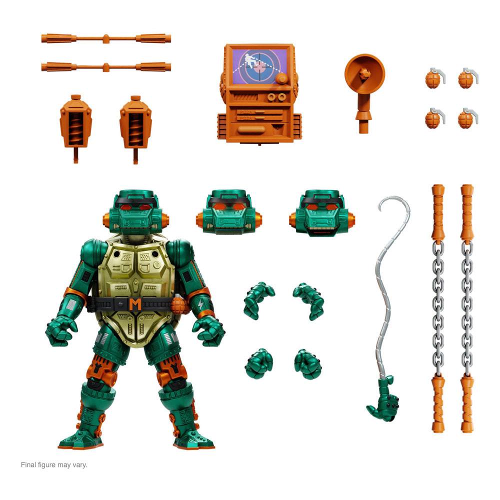 Teenage Mutant Ninja Turtles Ultimates Action Figure Warrior Metalhead Michelangelo 18 cm 0840049826106