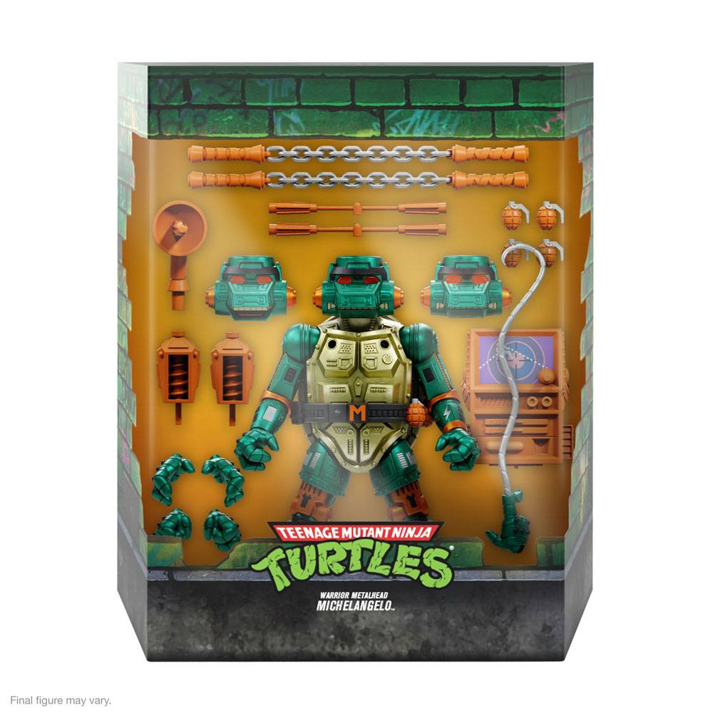 Teenage Mutant Ninja Turtles Ultimates Action Figure Warrior Metalhead Michelangelo 18 cm 0840049826106