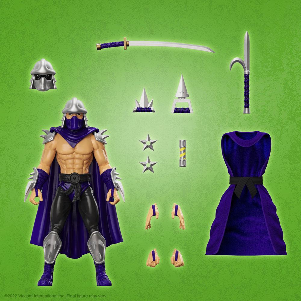 Teenage Mutant Ninja Turtles Ultimates Action Figure Shredder (Silver Armor) 18 cm 0840049827820