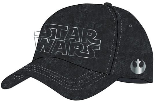 Star Wars Curved Bill Cap Silver Logo 5056688575595