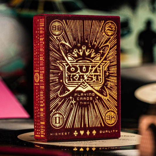 Outcast Playing Cards Red Velvet 0850049111409