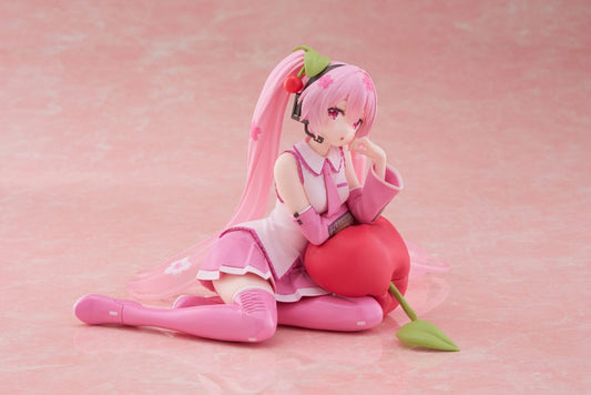 Hatsune Miku PVC Statue Desktop Cute Figure Sakura Miku Cherry Cushion Ver. 13 cm 0840342402977