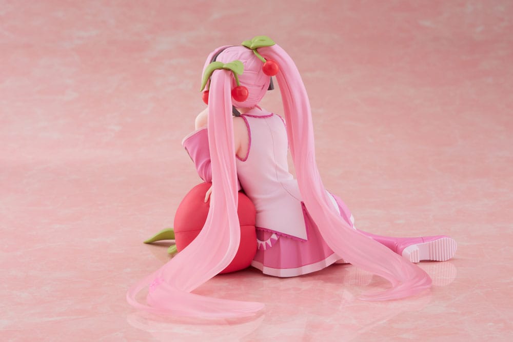 Hatsune Miku PVC Statue Desktop Cute Figure Sakura Miku Cherry Cushion Ver. 13 cm 0840342402977