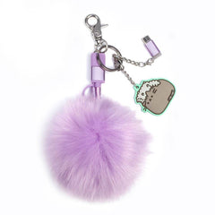 Pusheen USB Charging Cable 3in1 with Keychain Pom Pom 5060491776759