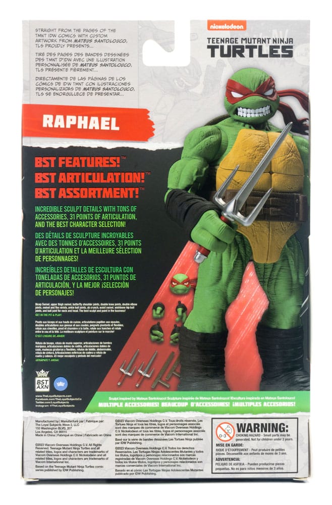 Teenage Mutant Ninja Turtles BST AXN Action Figure Raphael (IDW Comics) 13 cm 0810122580034