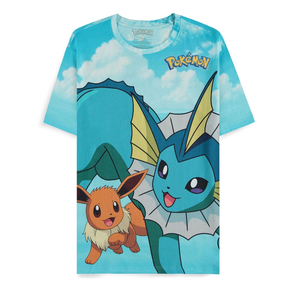 Pokémon T-Shirt Mirage AOP Eevee Evolutions Size S 8718526209716