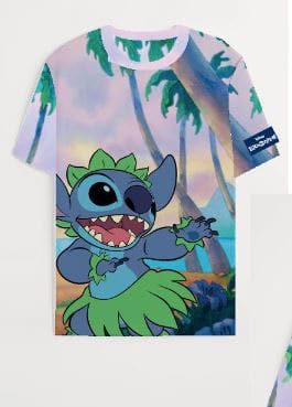 Lilo & Stitch All Over Print T-Shirt Size XS 8718526200331