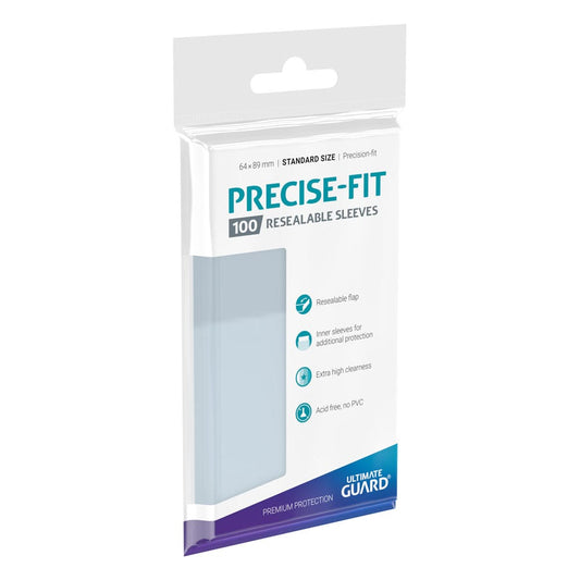 Ultimate Guard Precise-Fit Sleeves Standard Size (100) - Resealable 4260250075753