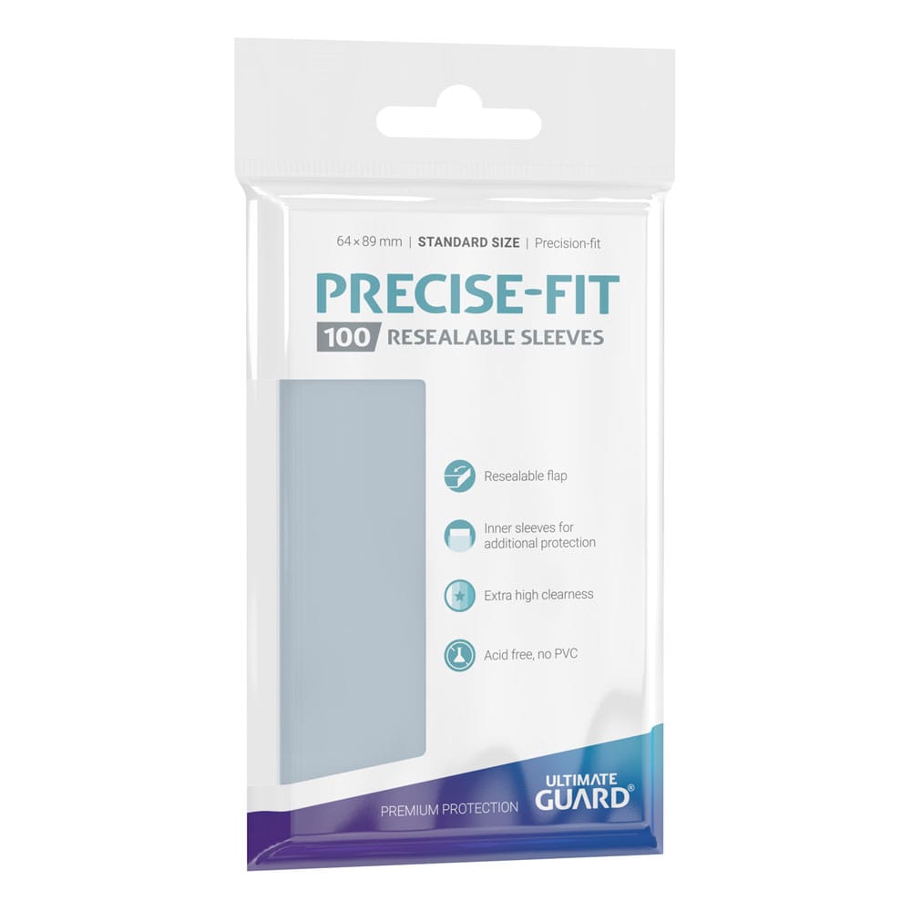 Ultimate Guard Precise-Fit Sleeves Standard Size (100) - Resealable 4260250075753