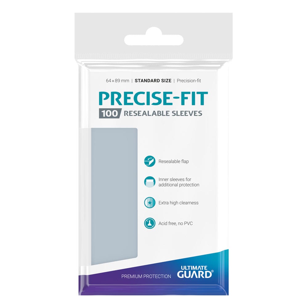 Ultimate Guard Precise-Fit Sleeves Standard Size (100) - Resealable 4260250075753